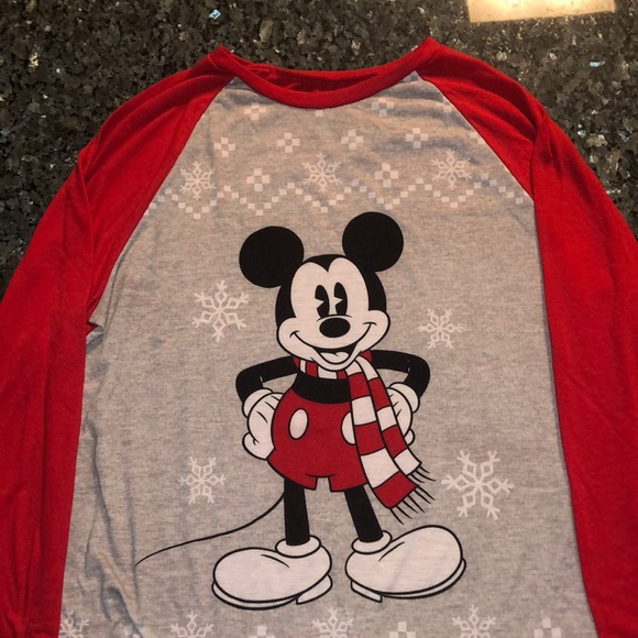 Disney Winter Mickey Long Sleeve Shirt - Picture 1 of 3